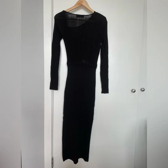 Brand new Self-Portrait cut-out detail ribbed-knit midi dress - Picture 6 of 11